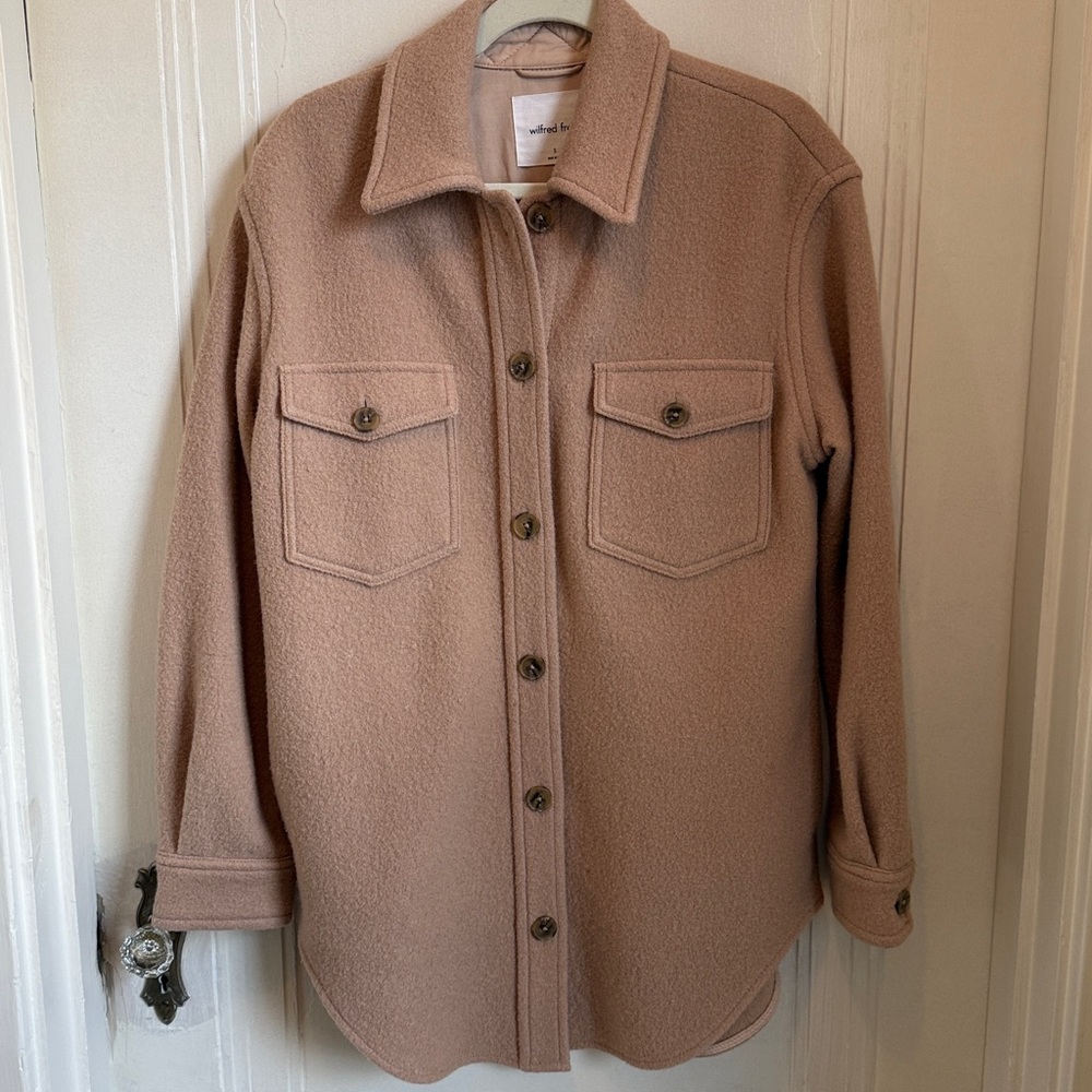 Wilfred Free boiled wool camel color shacket